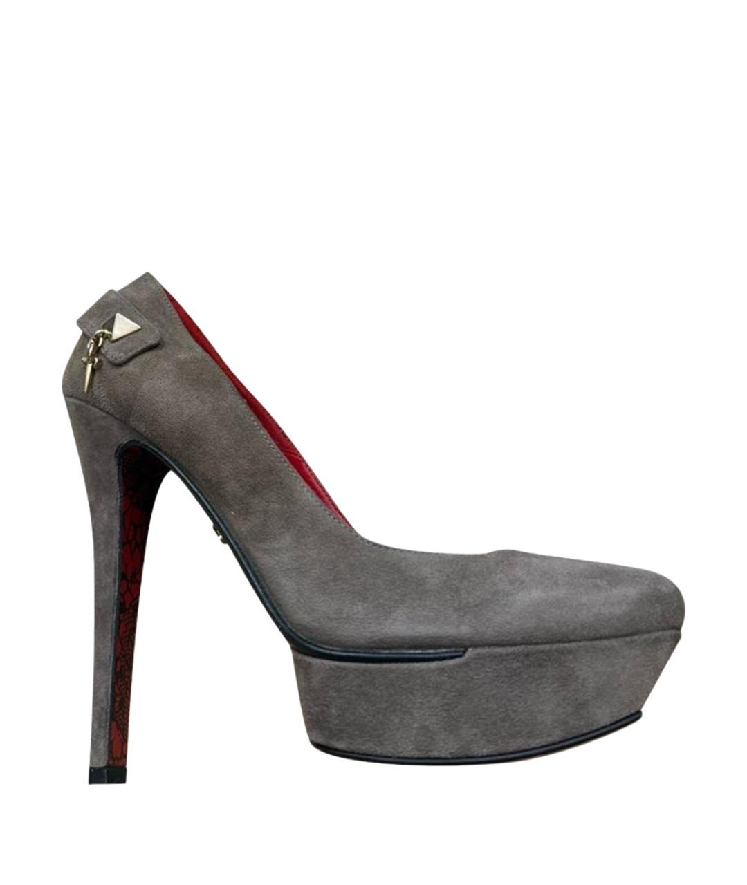 CESARE PACIOTTI Серые замшевые туфли, фото 1