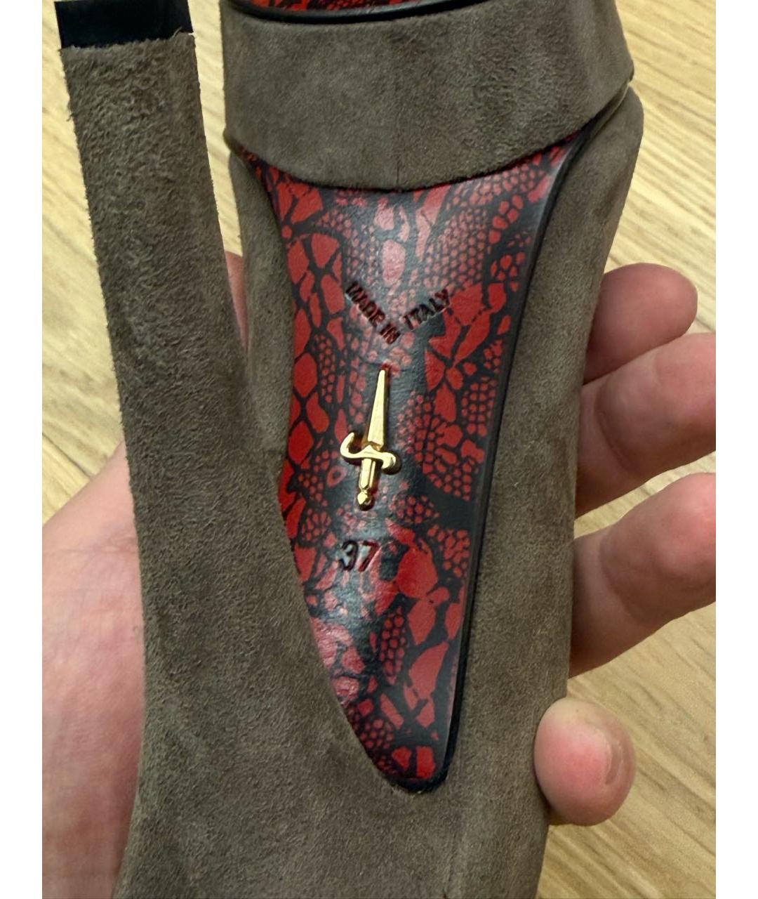 CESARE PACIOTTI Серые замшевые туфли, фото 5