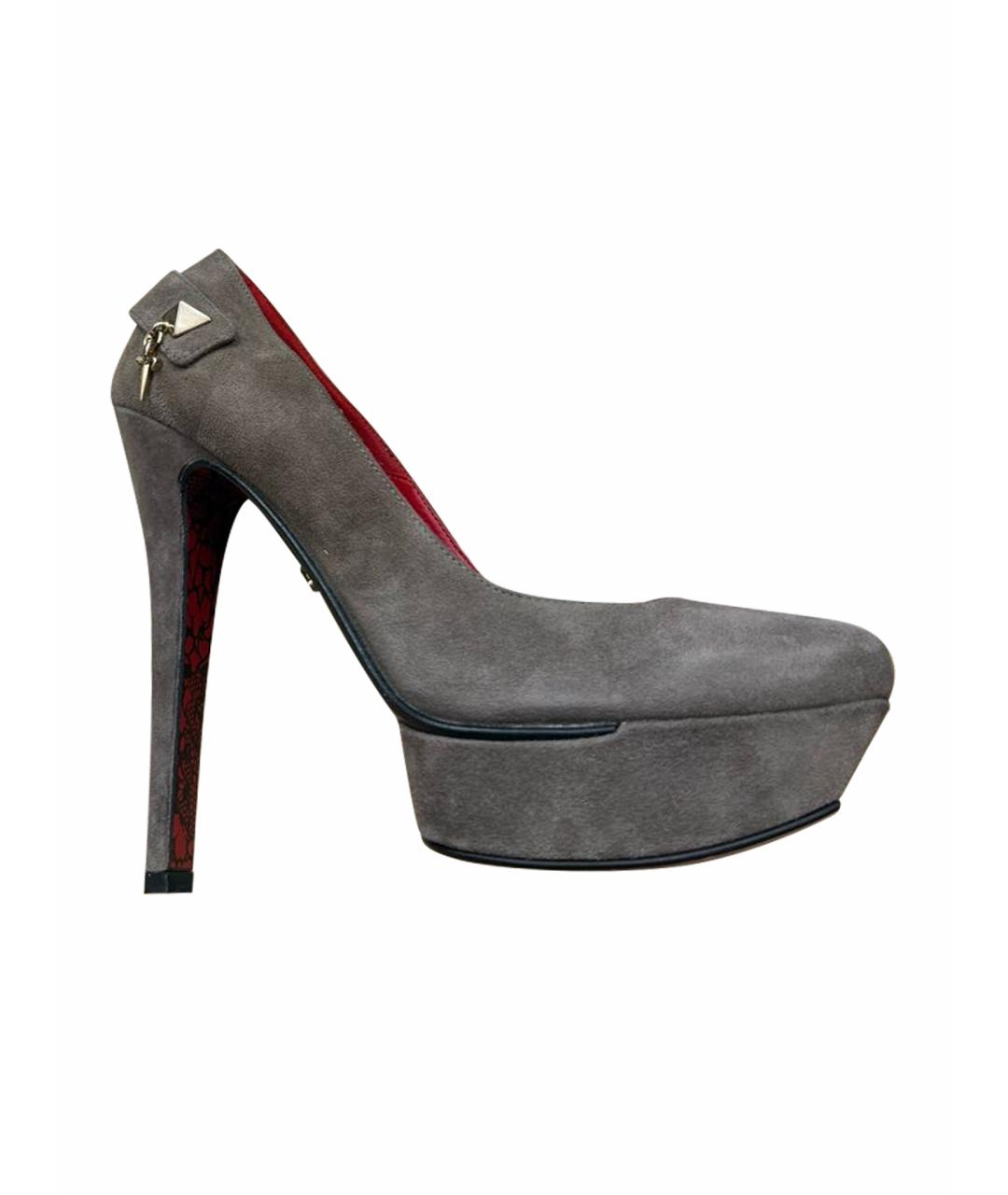 CESARE PACIOTTI Серые замшевые туфли, фото 10