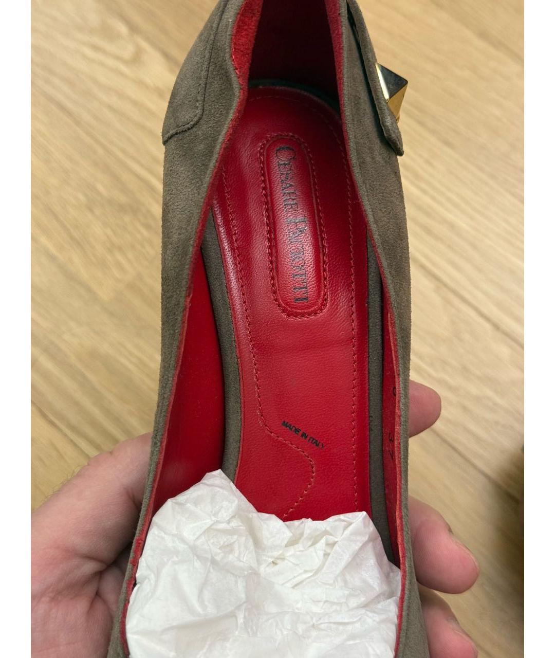 CESARE PACIOTTI Серые замшевые туфли, фото 6