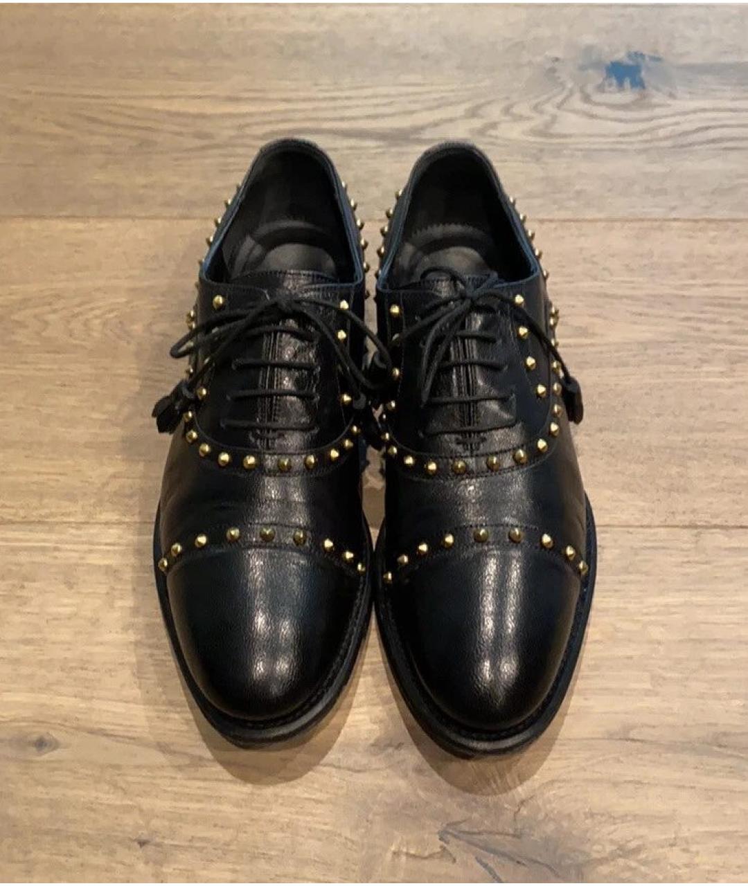 GUCCI Черные кожаные брогги и оксфорды, фото 5