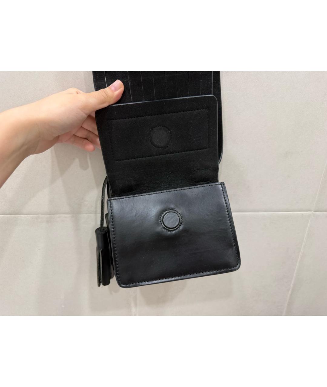 ACNE STUDIOS Черная кожаная сумка через плечо, фото 7