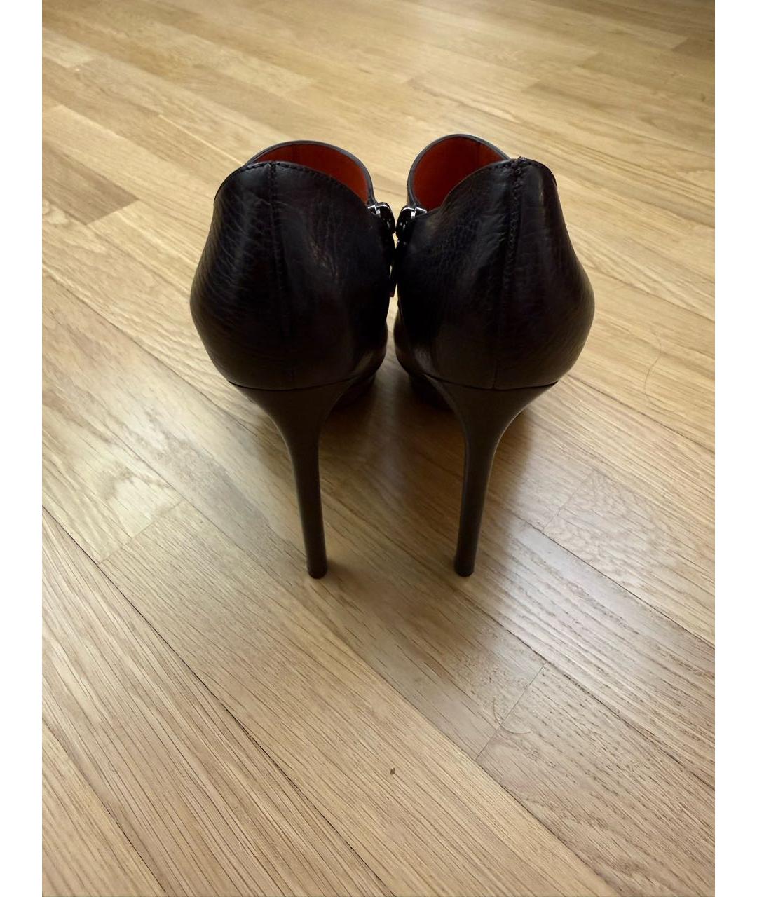 SANTONI Коричневые кожаные ботильоны, фото 4