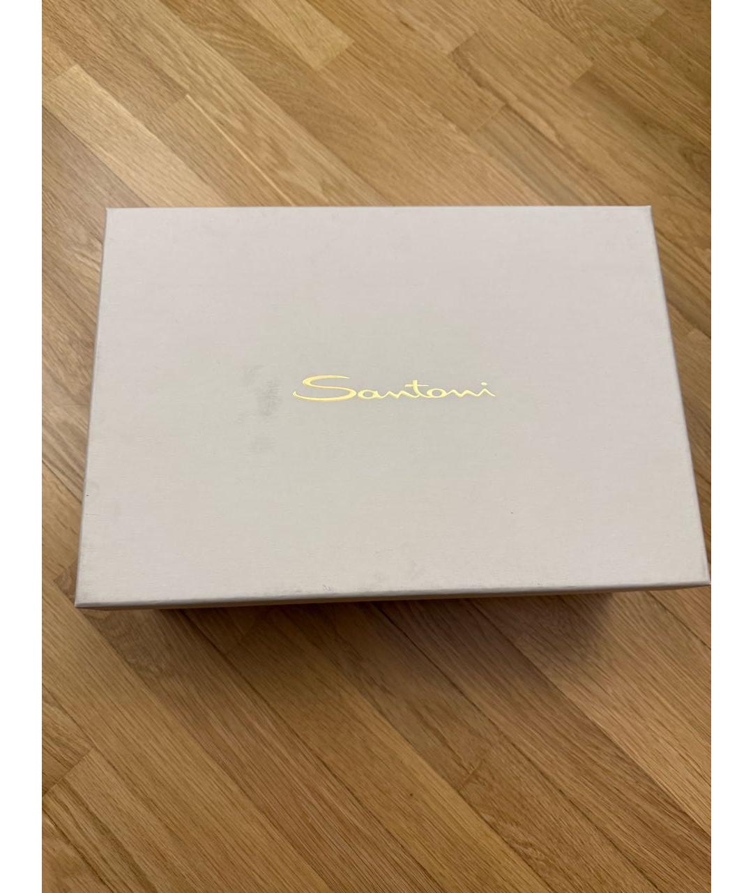 SANTONI Коричневые кожаные ботильоны, фото 8