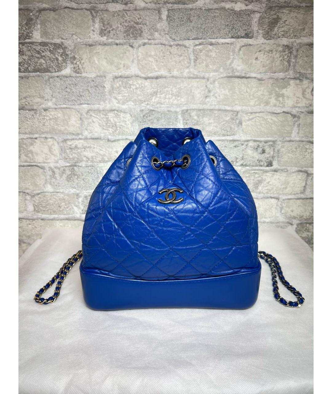 CHANEL Синий рюкзак, фото 9