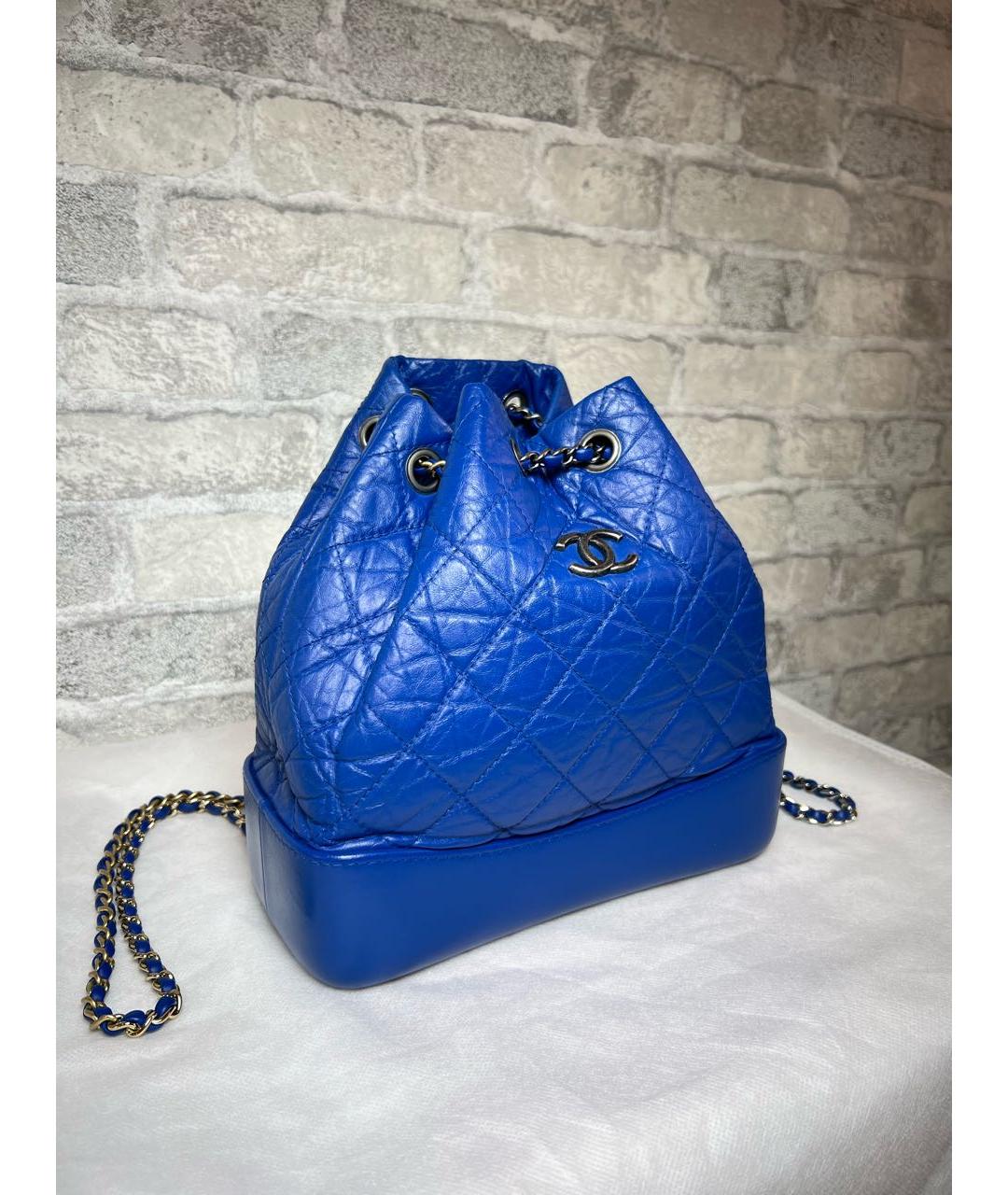 CHANEL Синий рюкзак, фото 2