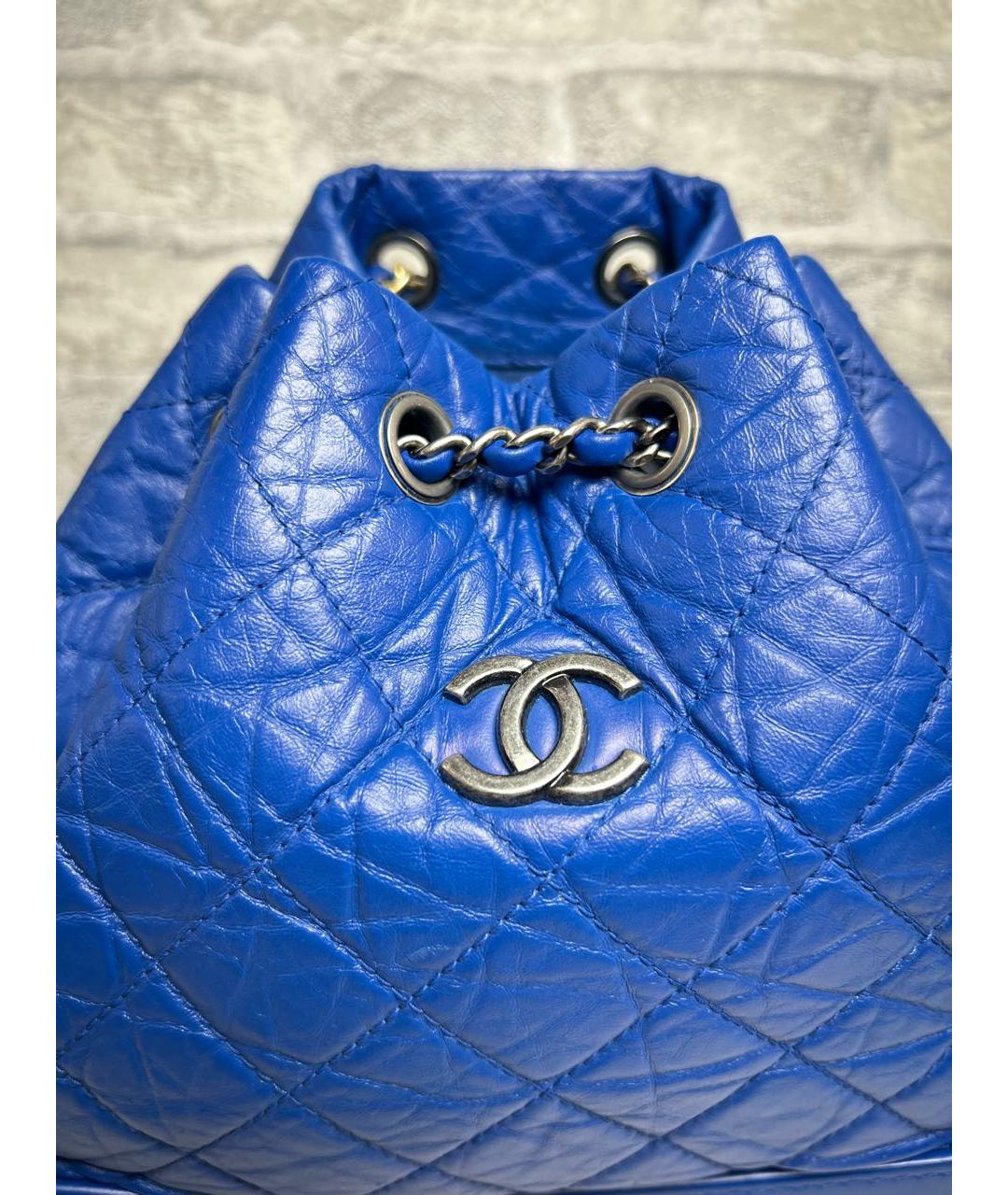 CHANEL Синий рюкзак, фото 3