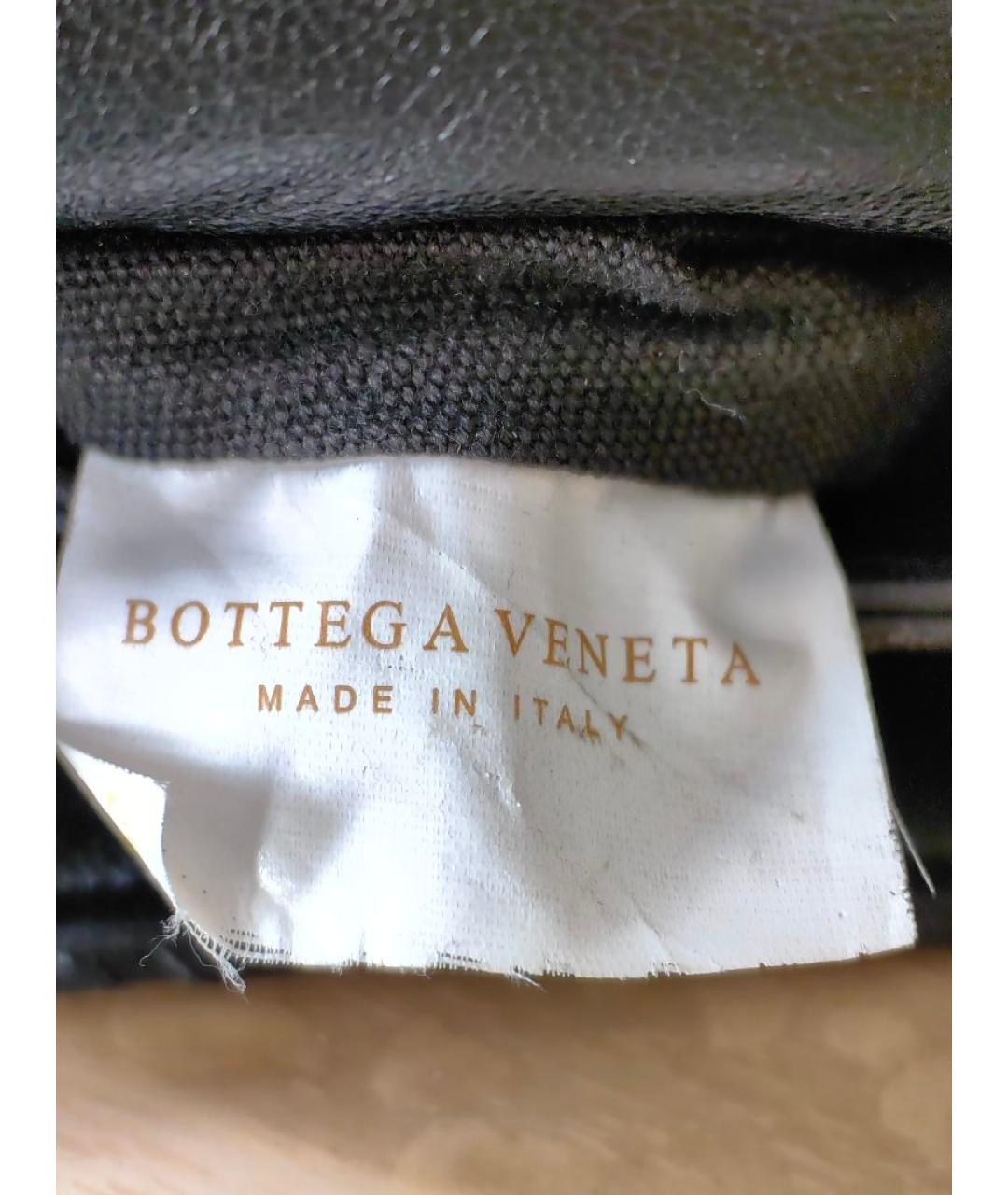 BOTTEGA VENETA Черная кожаная сумка через плечо, фото 3