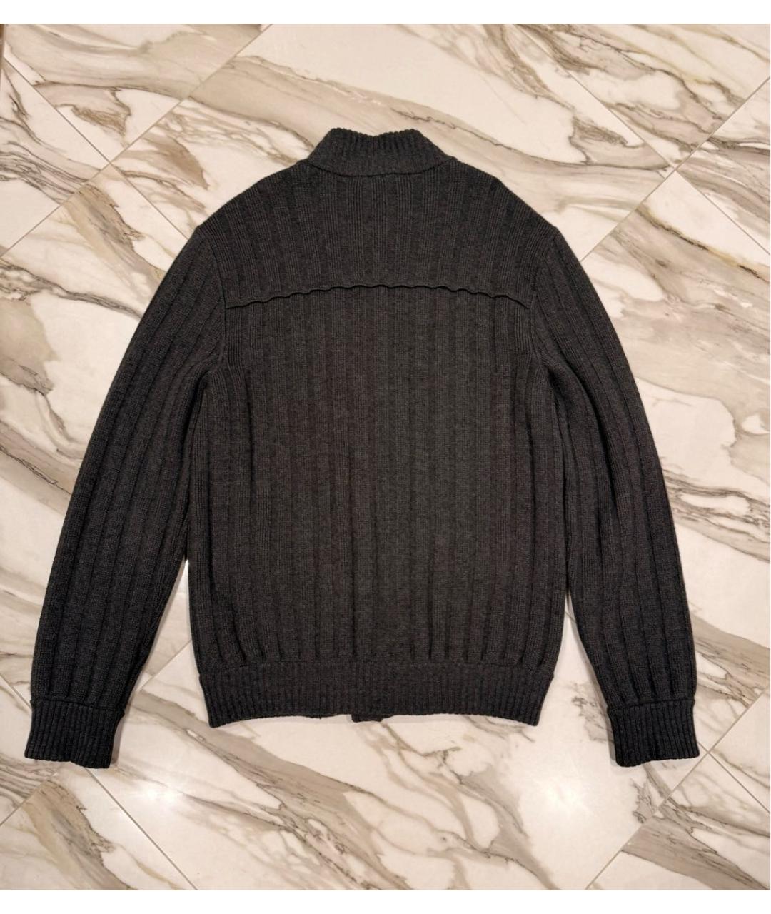 DOLCE&GABBANA Серый шерстяной кардиган, фото 3
