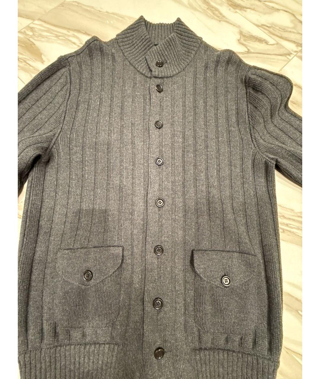 DOLCE&GABBANA Серый шерстяной кардиган, фото 5