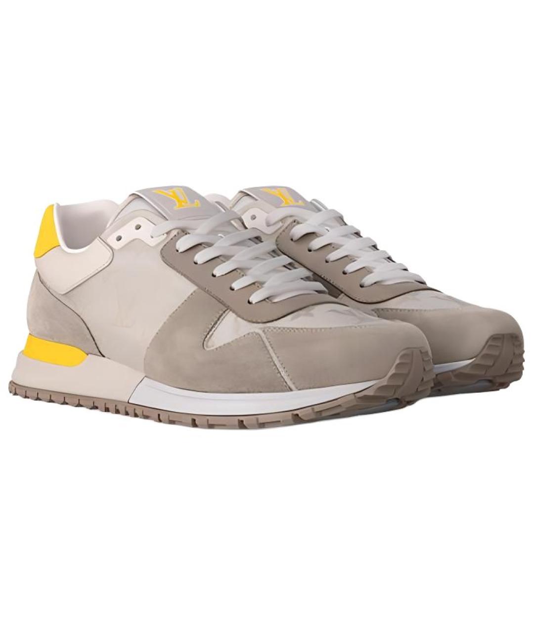 LOUIS VUITTON Коричневые кожаные низкие кроссовки / кеды, фото 3