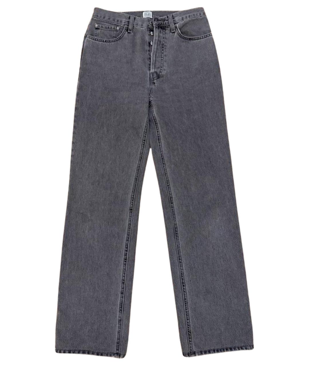 TOTEME Серые хлопковые прямые джинсы, фото 1