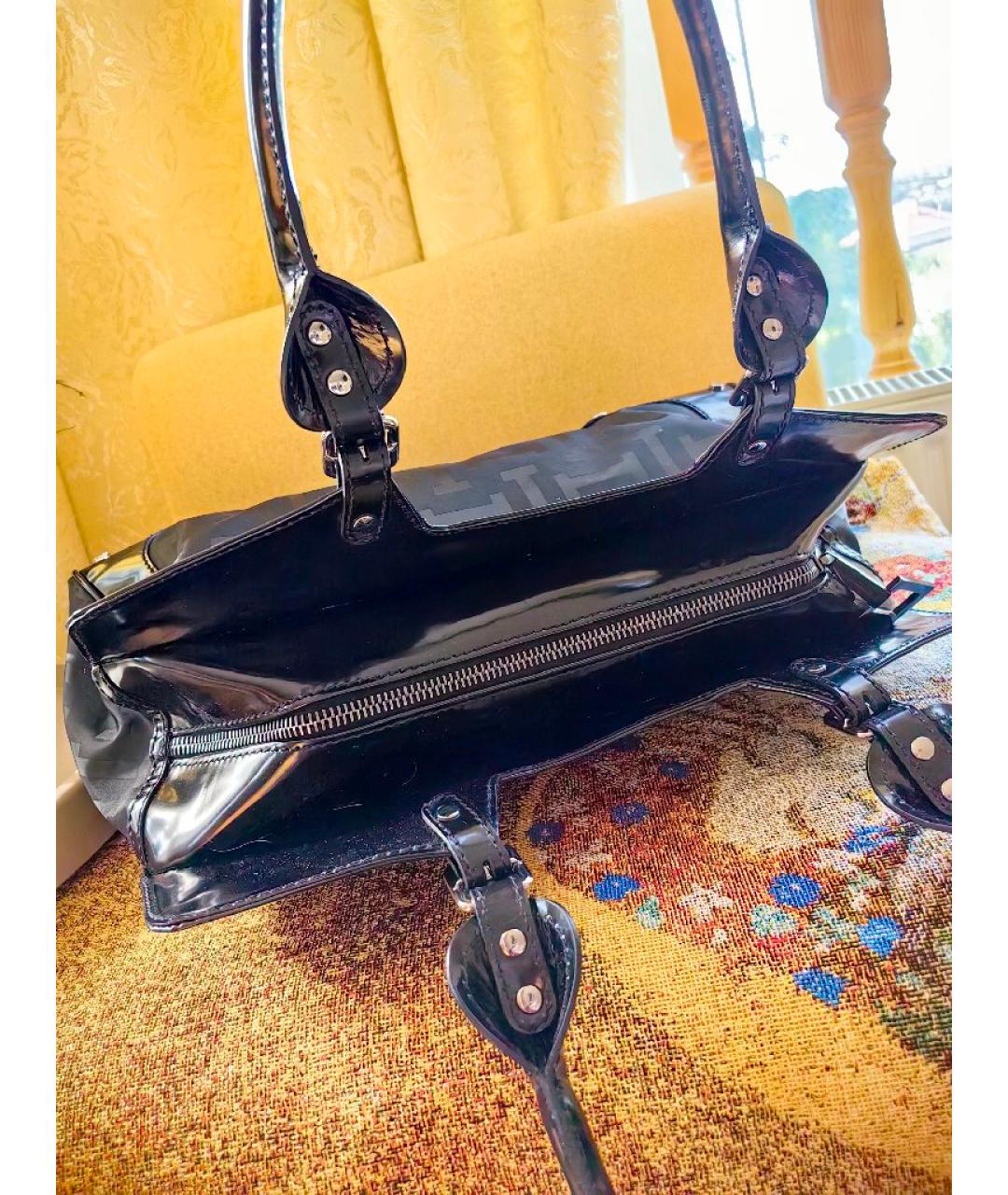 ICEBERG Черная кожаная сумка через плечо, фото 4