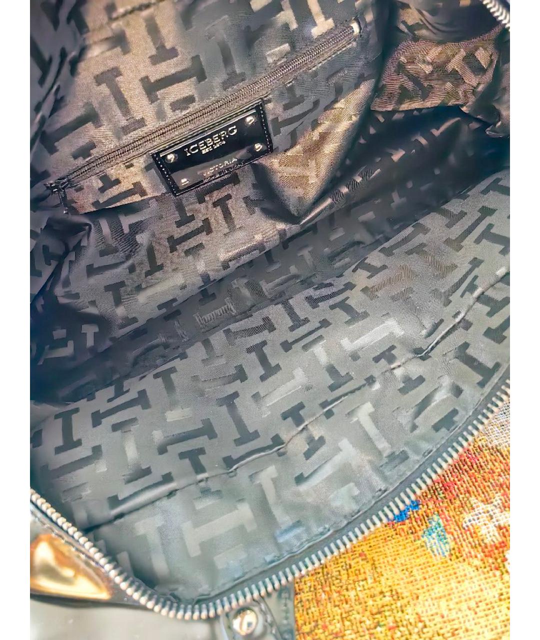 ICEBERG Черная кожаная сумка через плечо, фото 6