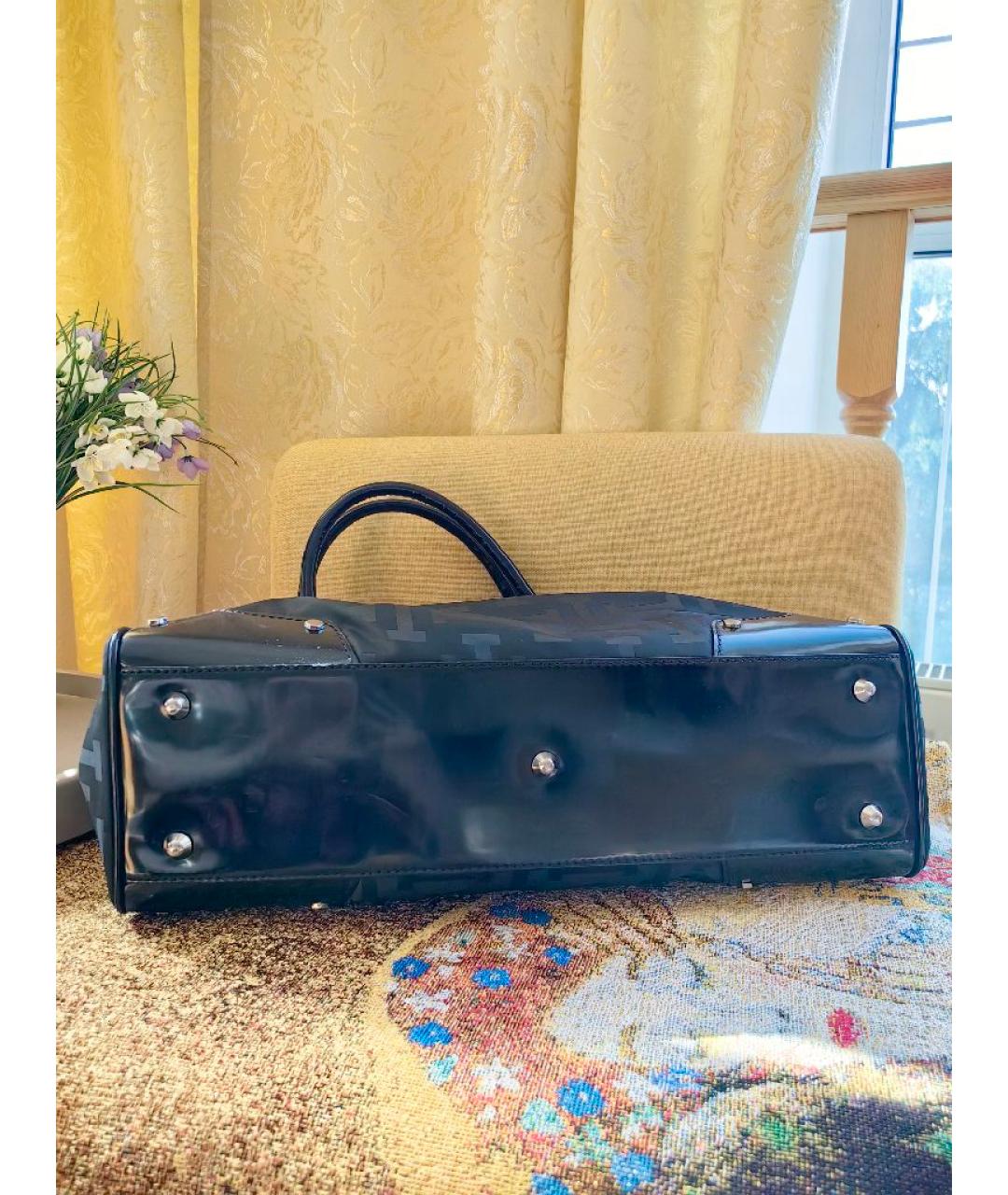 ICEBERG Черная кожаная сумка через плечо, фото 3