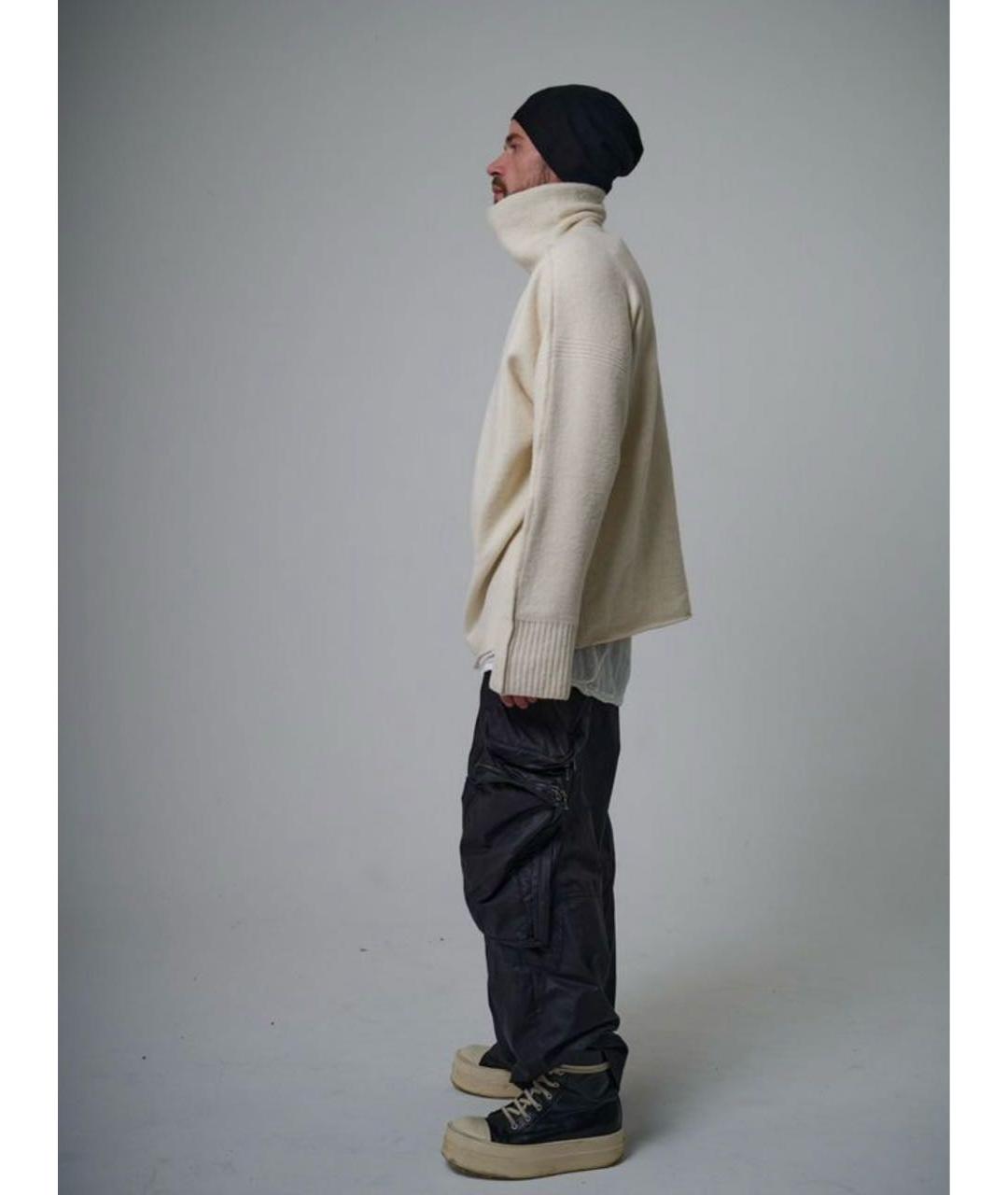 ISSEY MIYAKE Бежевый шерстяной джемпер / свитер, фото 7