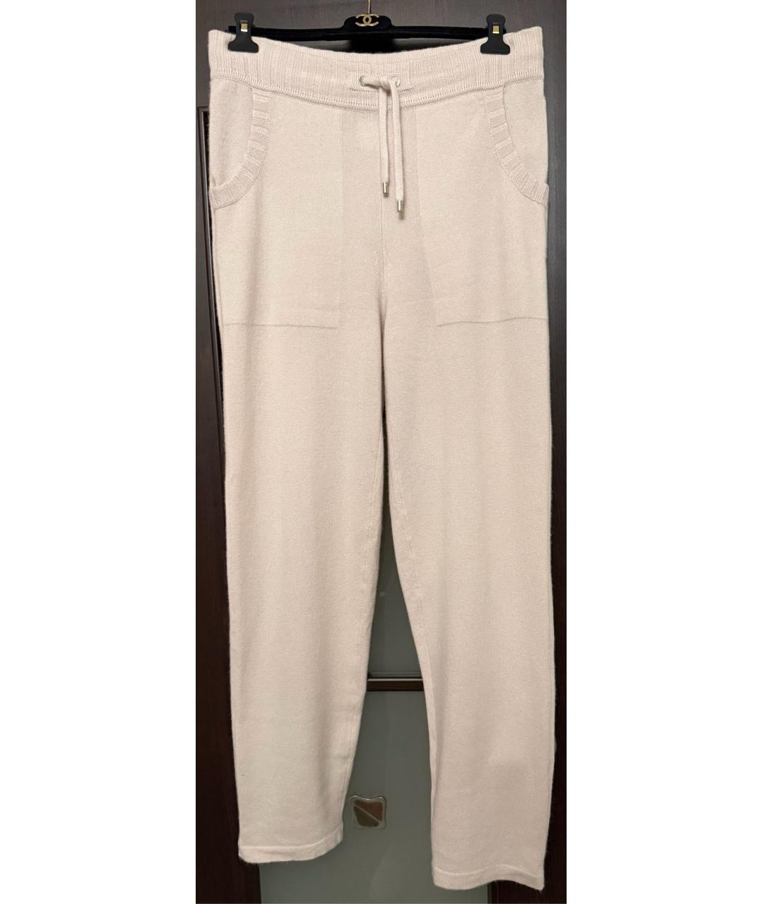 CHANEL Белые кашемировые прямые брюки, фото 5