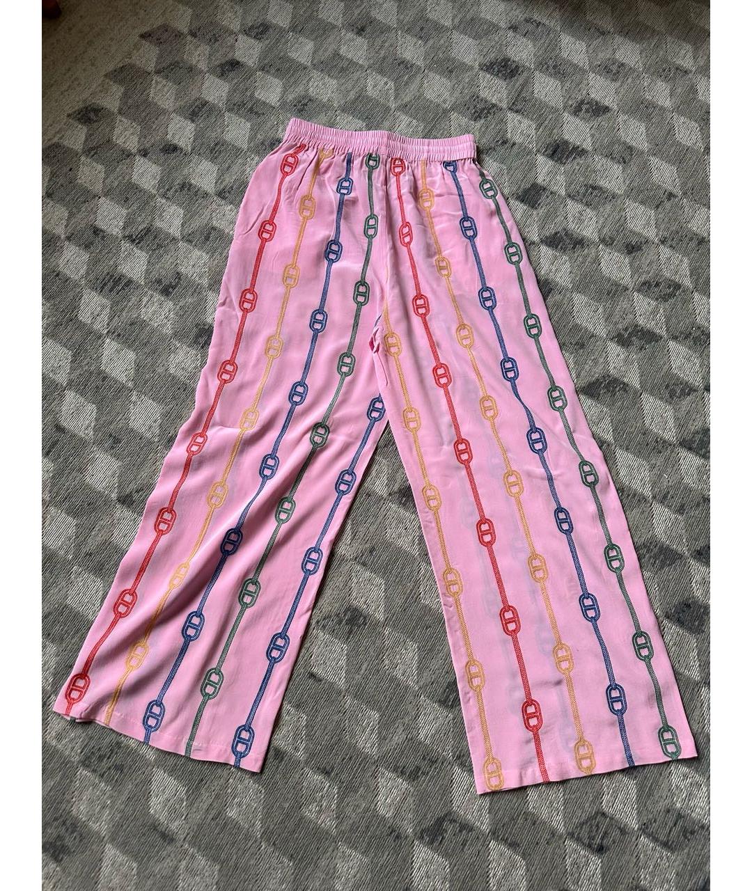 HERMES Хлопковые прямые брюки, фото 3