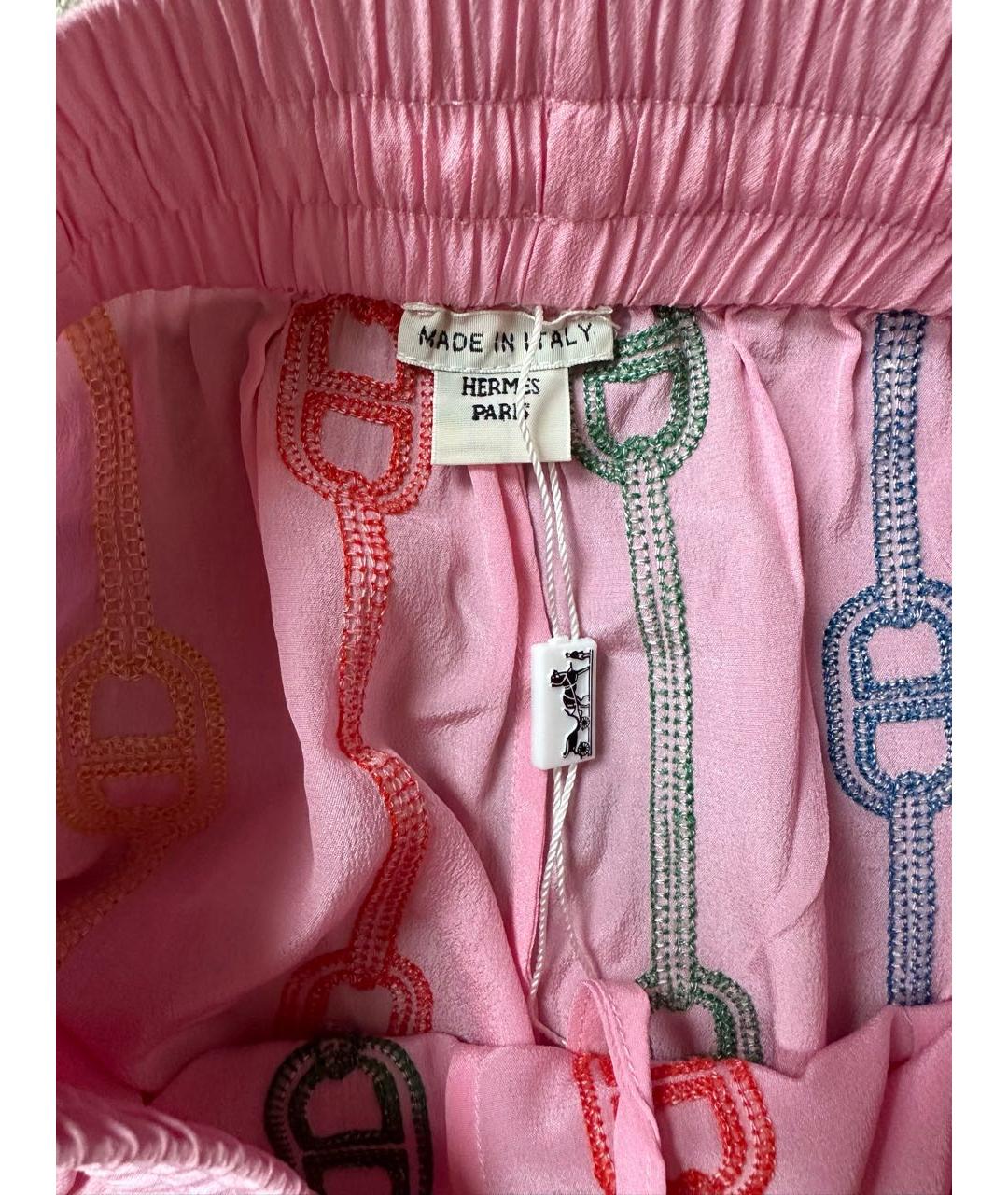 HERMES Хлопковые прямые брюки, фото 5