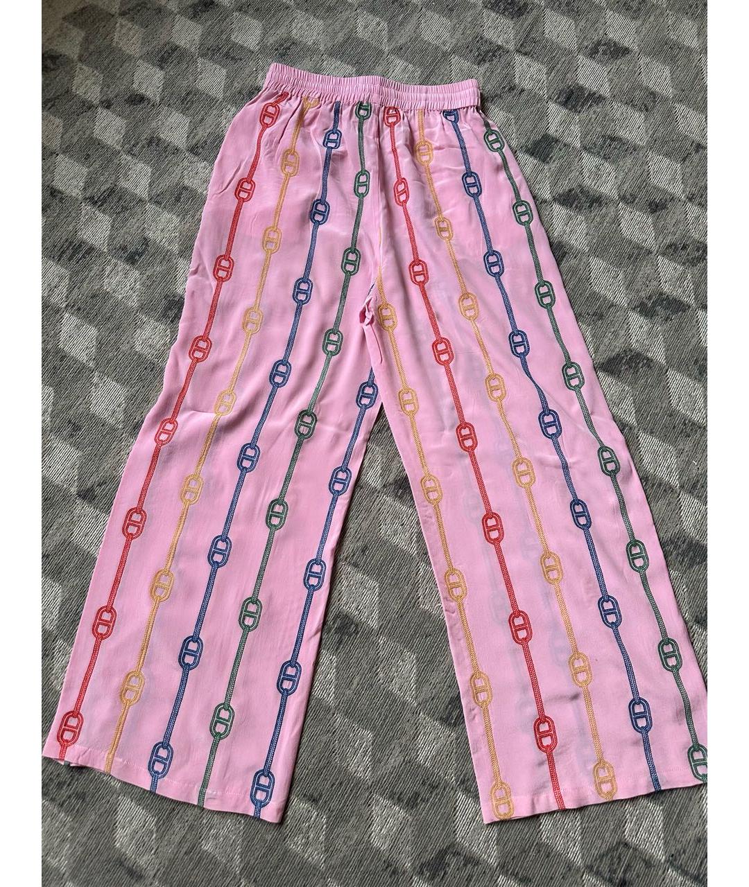 HERMES Хлопковые прямые брюки, фото 6