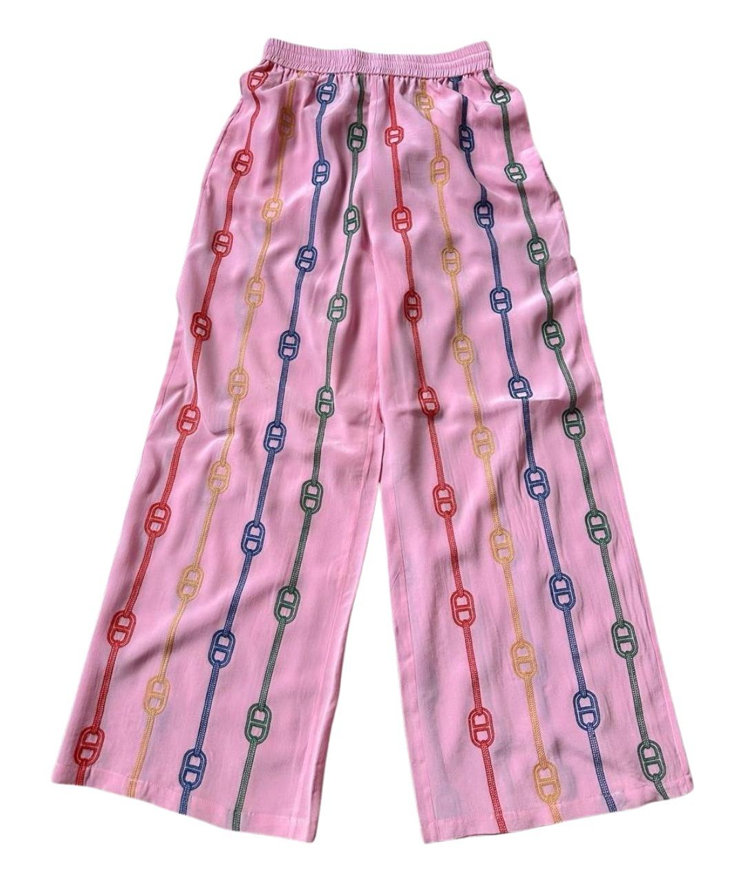 HERMES Хлопковые прямые брюки, фото 1