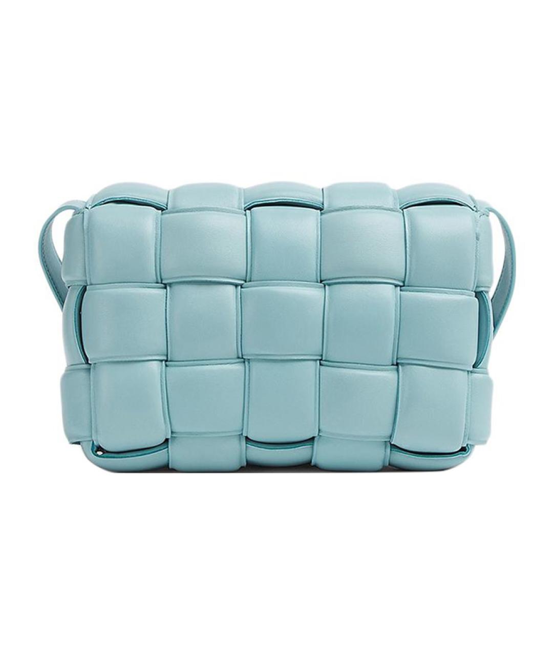 BOTTEGA VENETA Бирюзовая кожаная сумка через плечо, фото 3