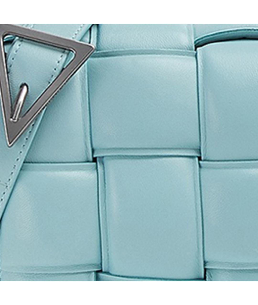 BOTTEGA VENETA Бирюзовая кожаная сумка через плечо, фото 5