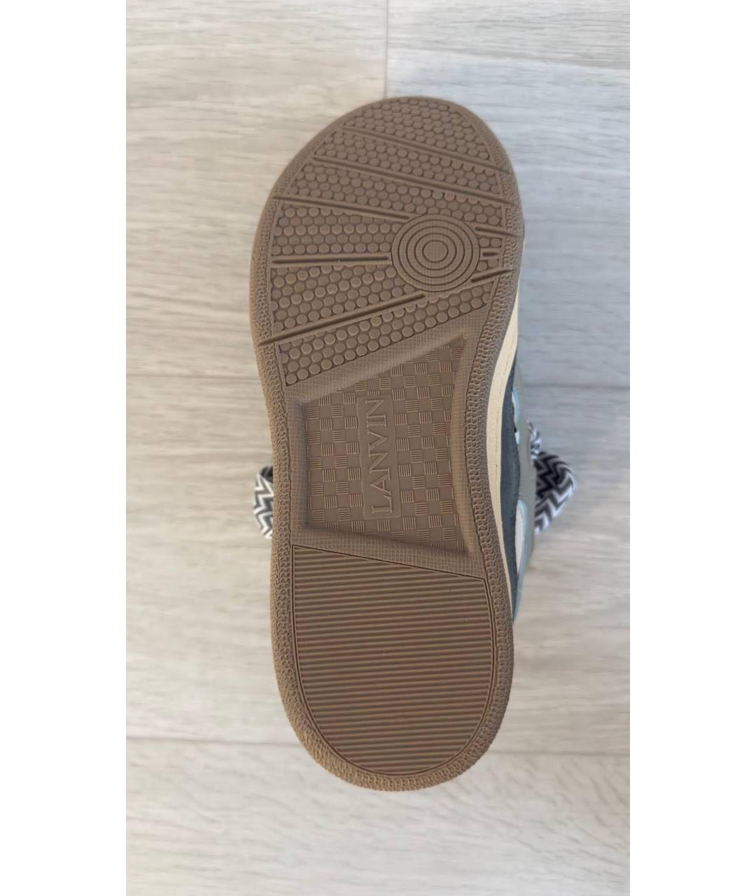 LANVIN Бежевые низкие кроссовки / кеды, фото 6