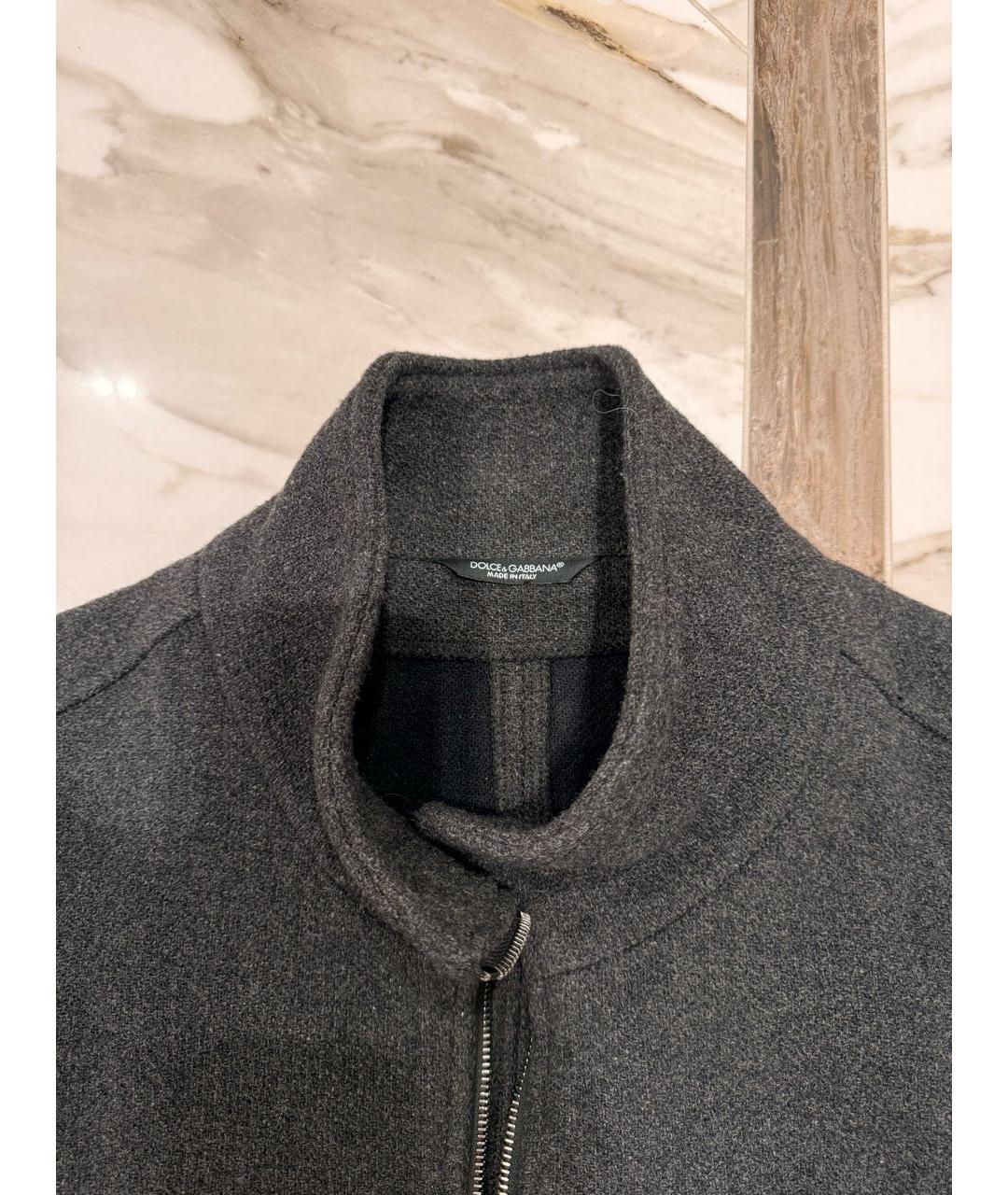 DOLCE&GABBANA Серая шерстяная куртка, фото 3