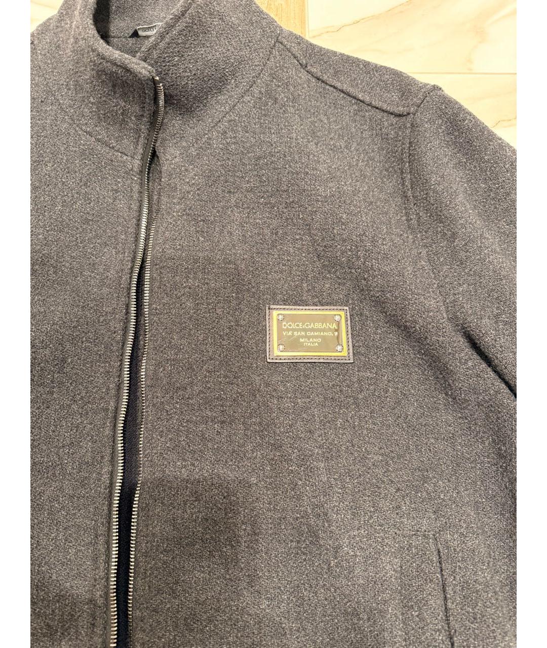 DOLCE&GABBANA Серая шерстяная куртка, фото 2