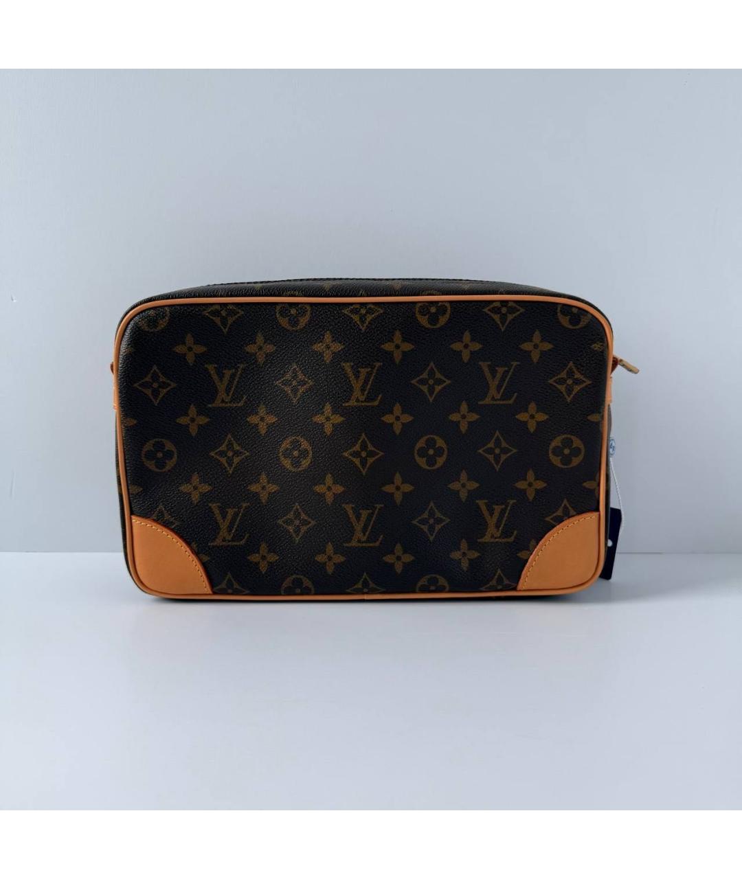 LOUIS VUITTON Коричневая кожаная сумка на плечо, фото 2