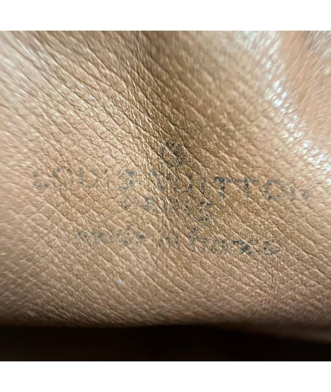 LOUIS VUITTON Коричневая кожаная сумка на плечо, фото 7