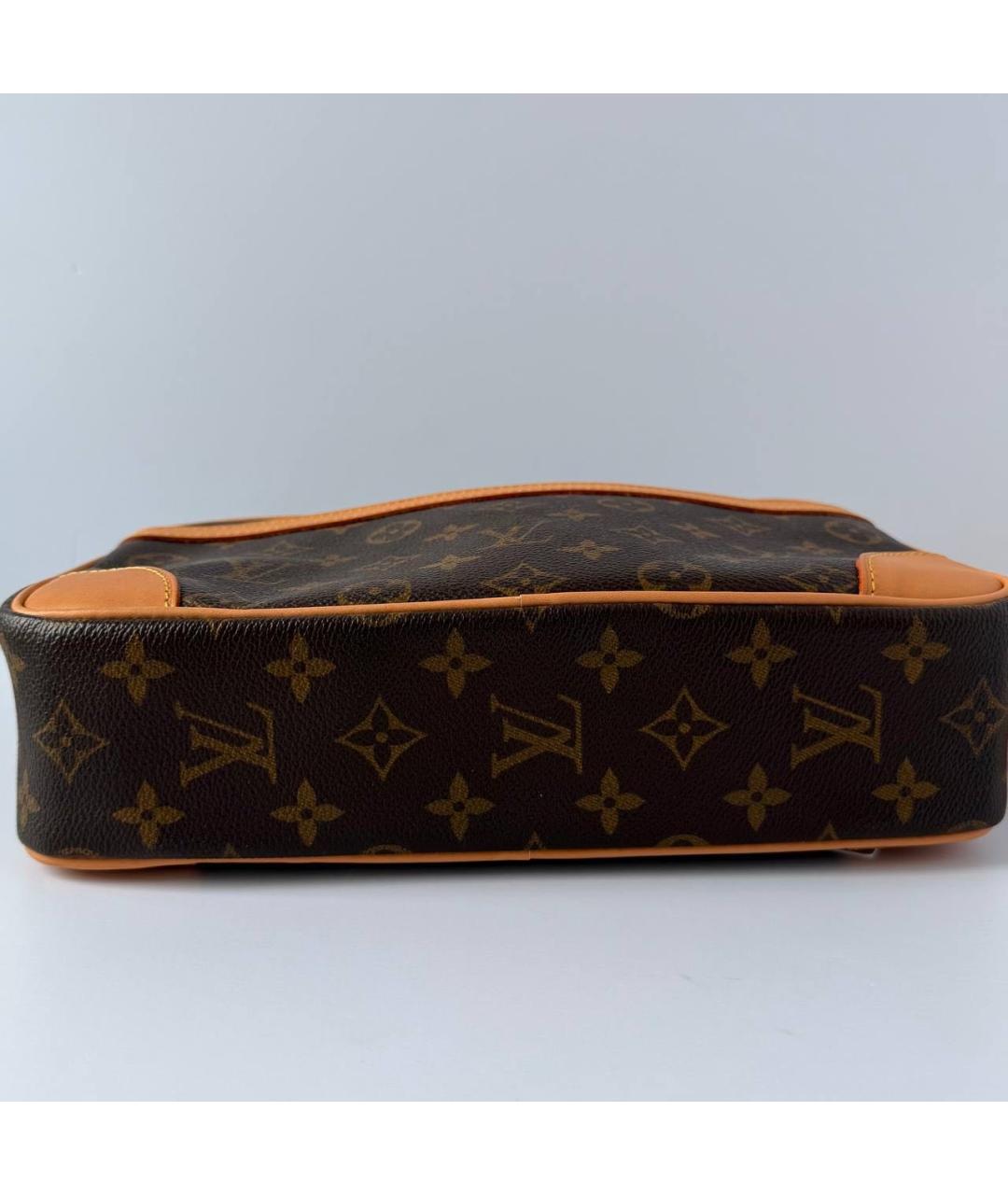 LOUIS VUITTON Коричневая кожаная сумка на плечо, фото 5