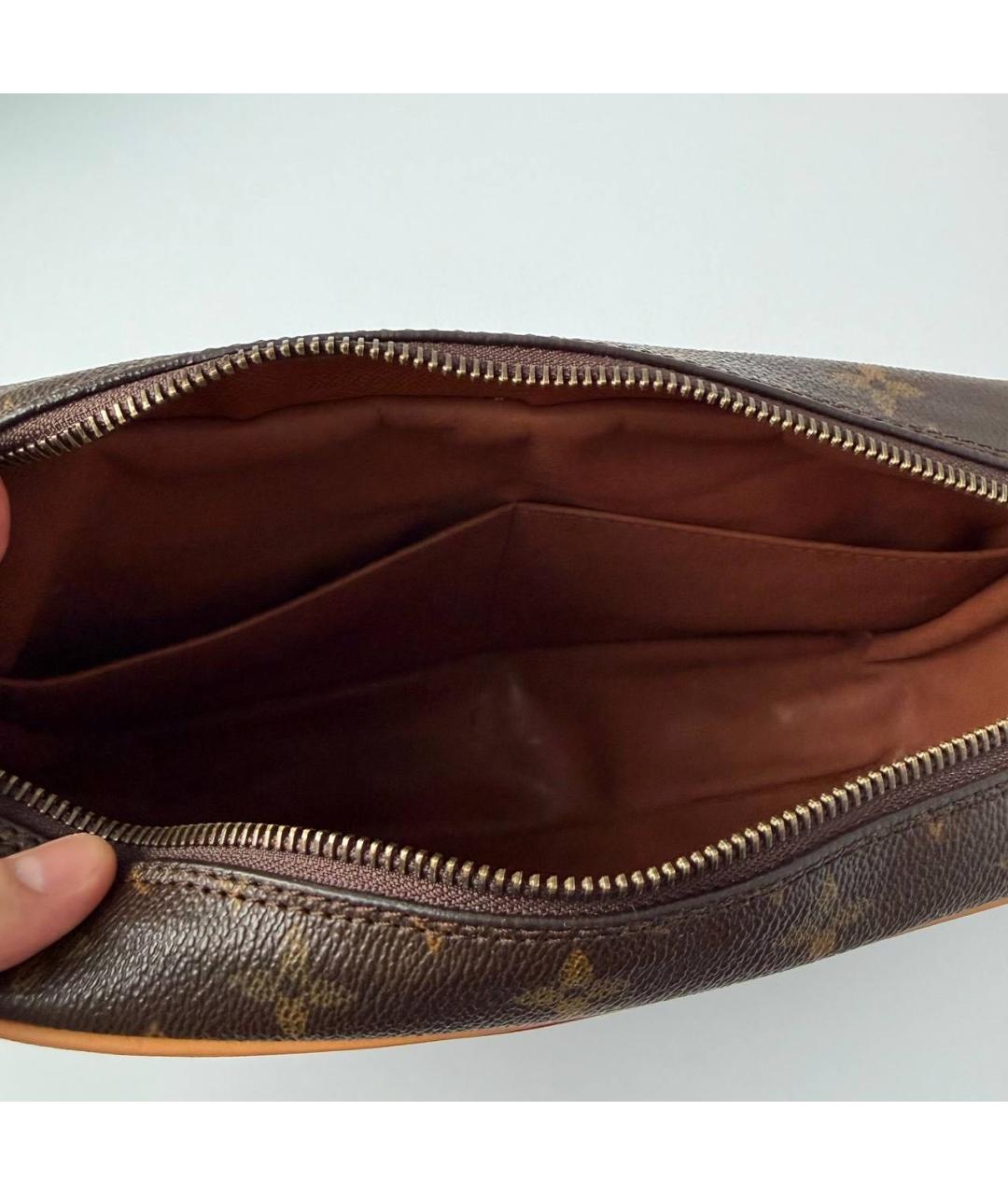 LOUIS VUITTON Коричневая кожаная сумка на плечо, фото 6