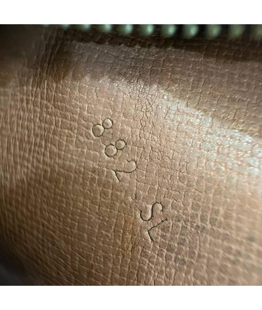 LOUIS VUITTON Коричневая кожаная сумка на плечо, фото 8