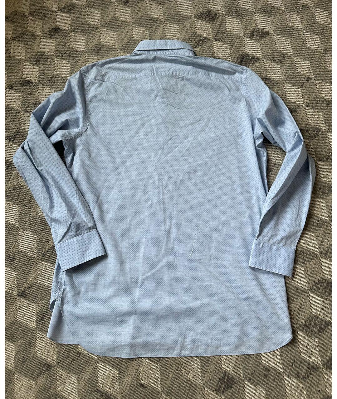 ZILLI Голубая хлопковая классическая рубашка, фото 2