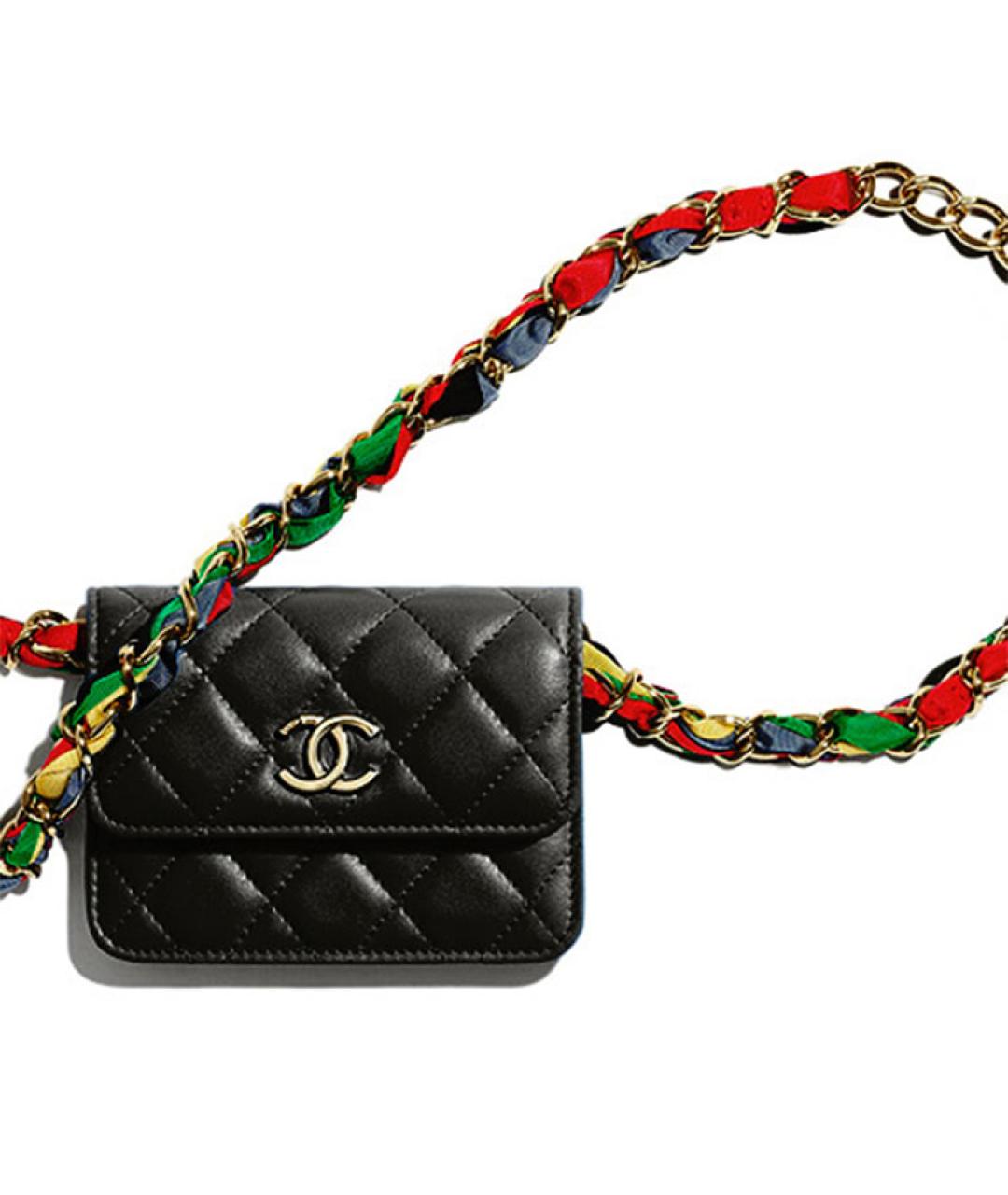 CHANEL Черная кожаная сумка через плечо, фото 2