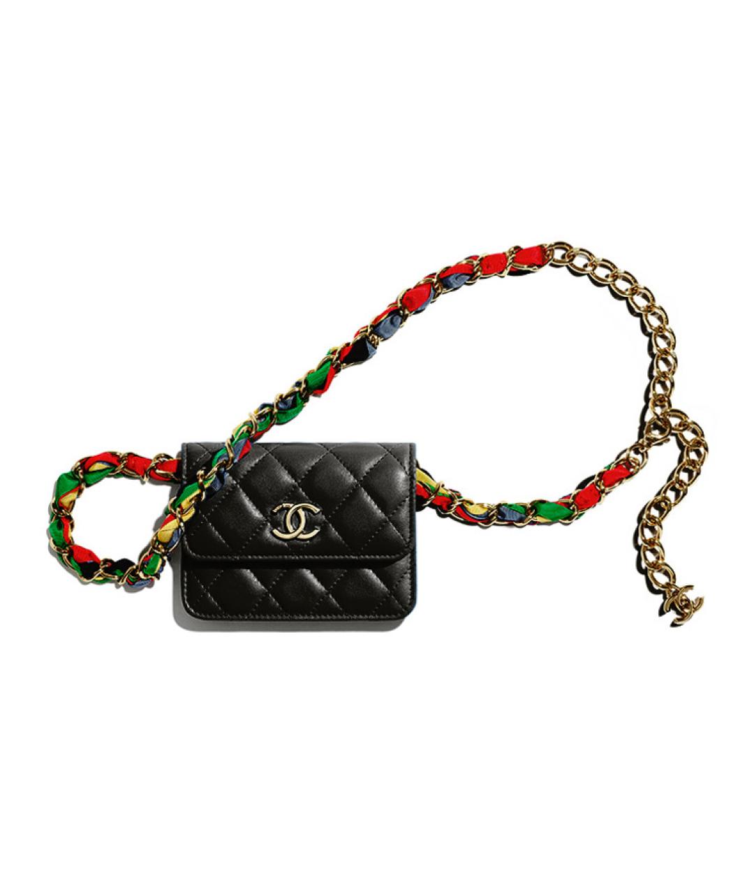 CHANEL Черная кожаная сумка через плечо, фото 1