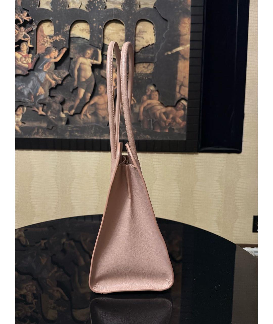 FURLA Розовая кожаная сумка тоут, фото 2