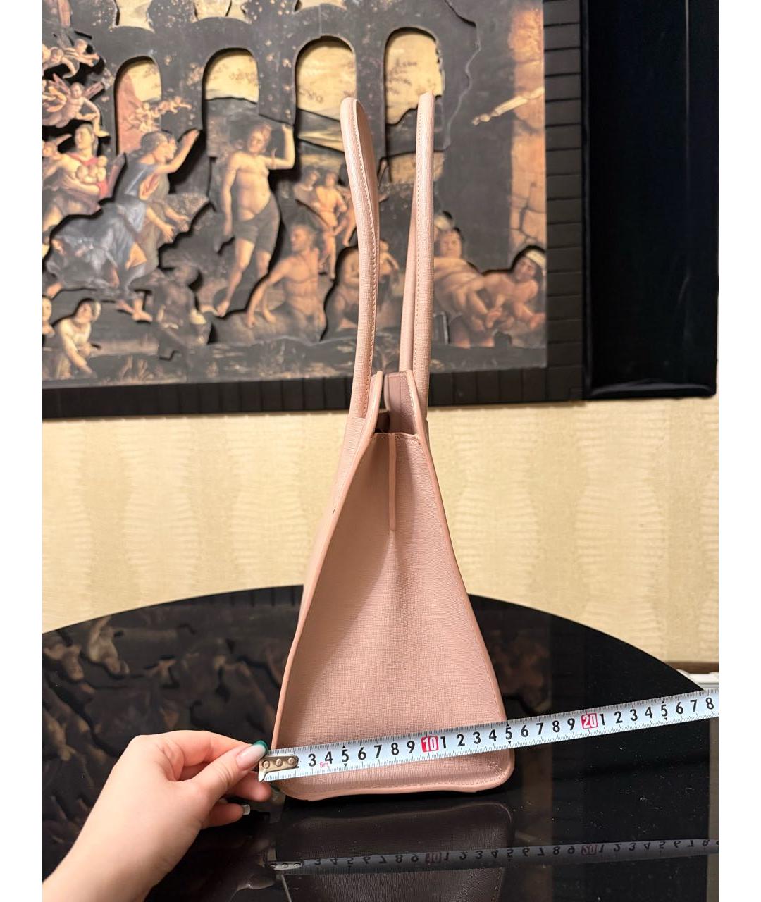 FURLA Розовая кожаная сумка тоут, фото 3