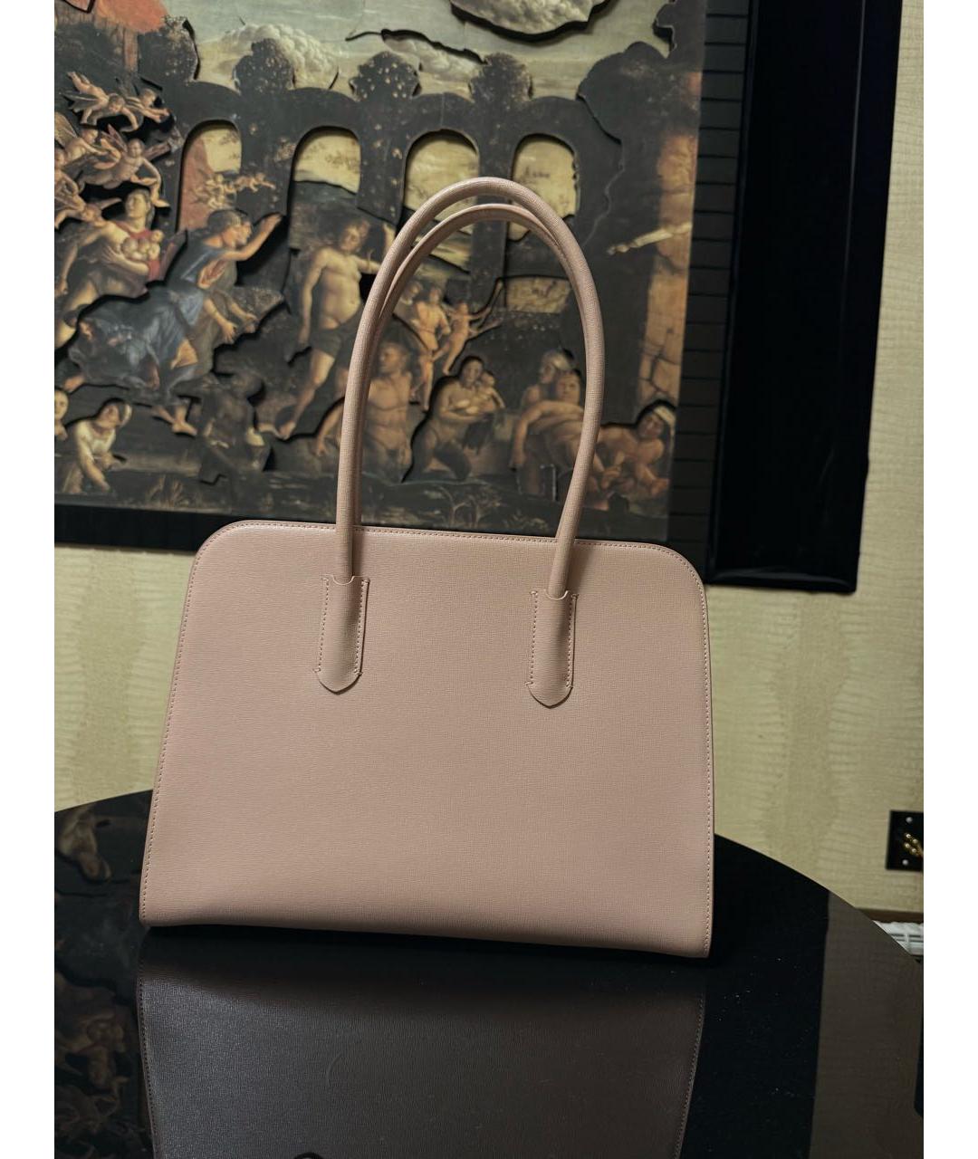 FURLA Розовая кожаная сумка тоут, фото 4