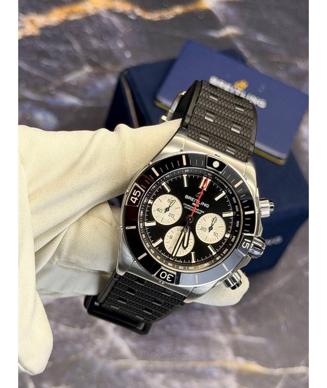 BREITLING Черные металлические часы, фото 3