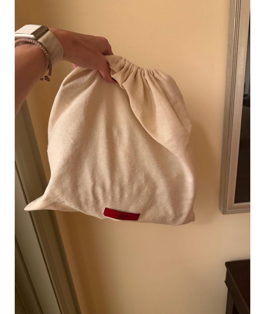 VALENTINO Коричневая кожаная сумка с короткими ручками, фото 5