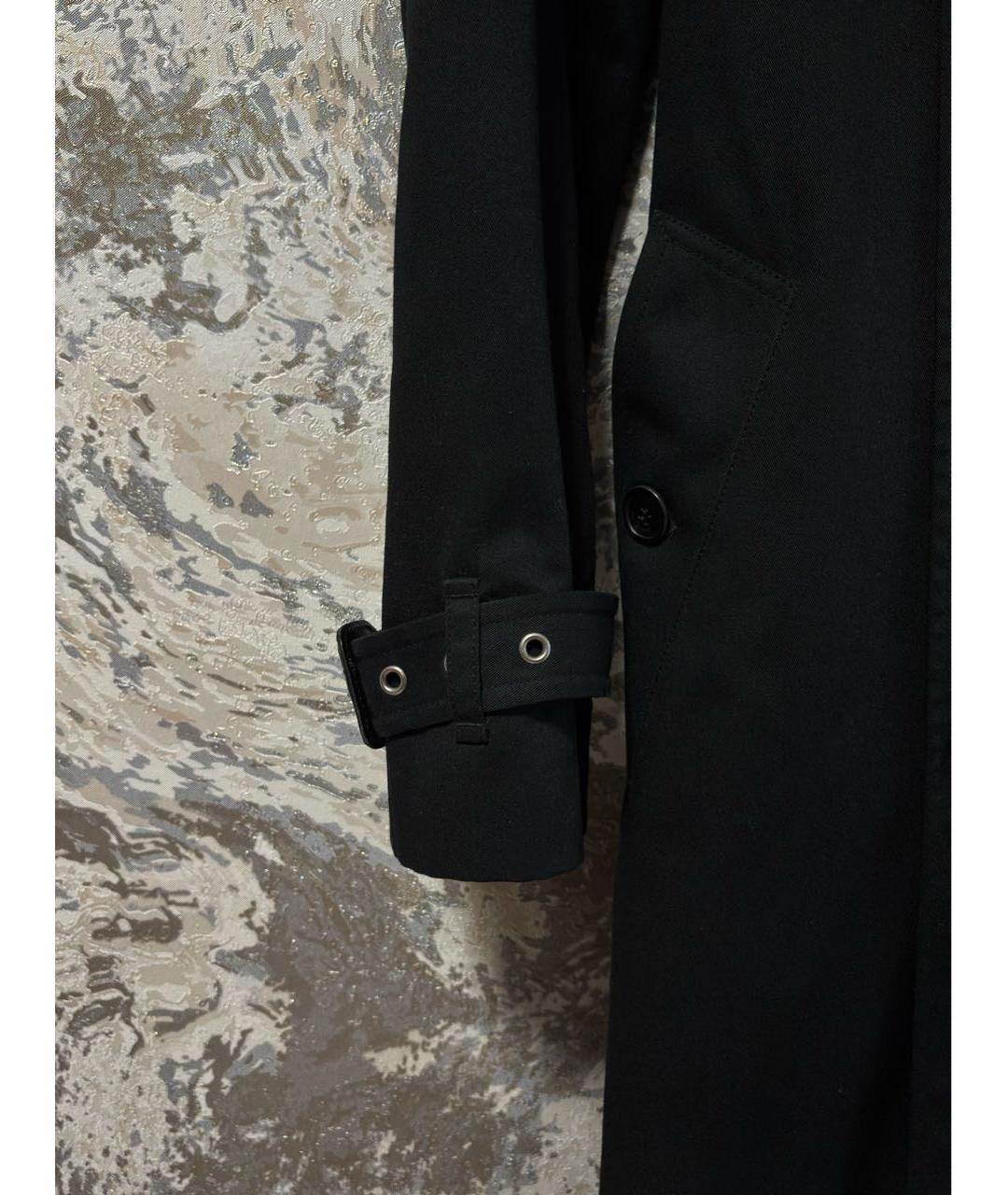 SAINT LAURENT Черный полиэстеровый тренч/плащ, фото 3