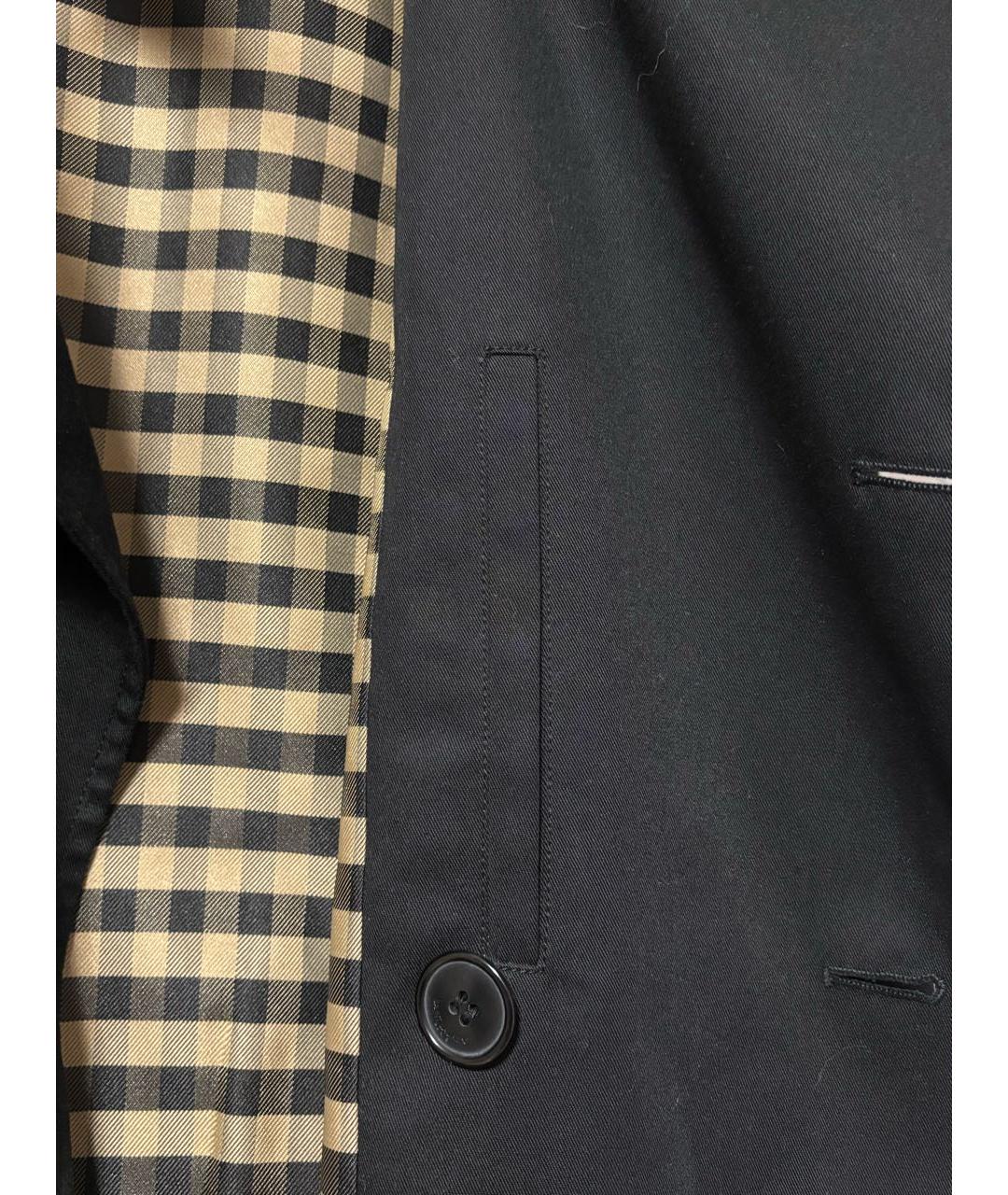 SAINT LAURENT Черный полиэстеровый тренч/плащ, фото 6