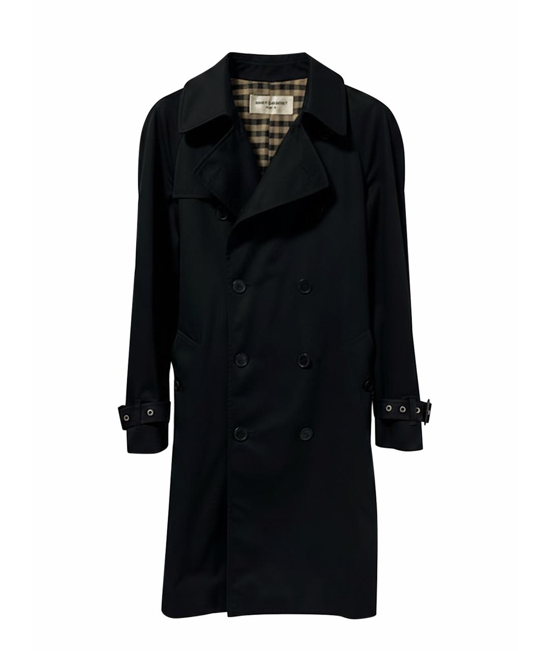 SAINT LAURENT Черный полиэстеровый тренч/плащ, фото 1