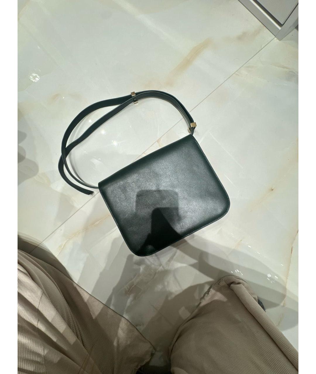 CELINE Зеленая кожаная сумка через плечо, фото 3