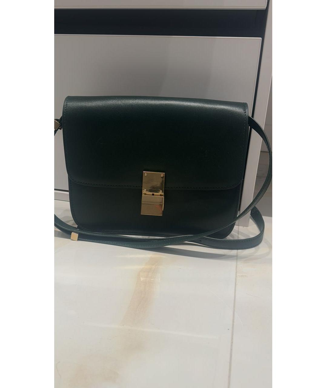 CELINE Зеленая кожаная сумка через плечо, фото 7