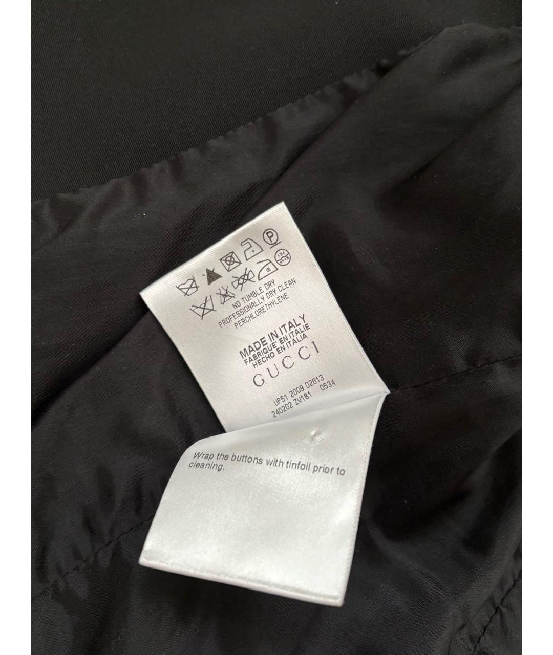 GUCCI Черный полиэстеровый жакет/пиджак, фото 7