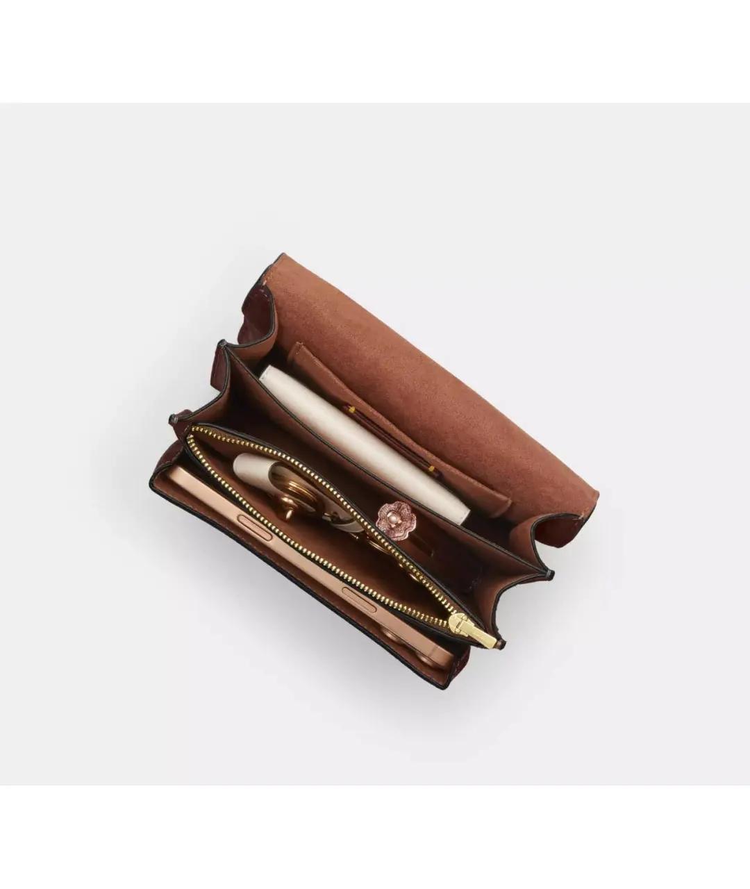 COACH Коричневая замшевая сумка через плечо, фото 2